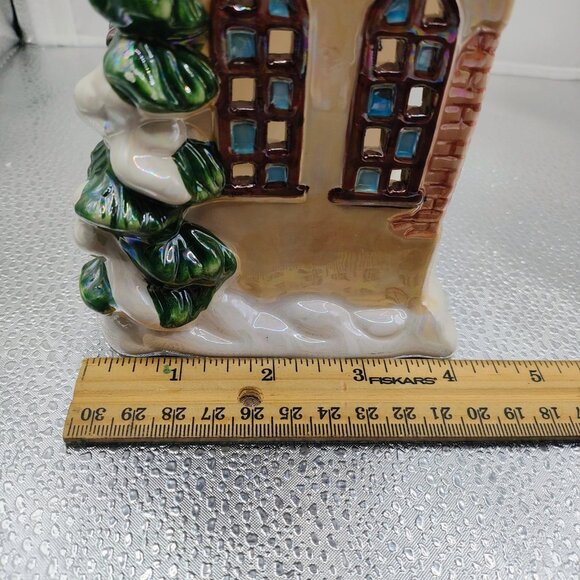 Snow Covered Christmas Cottage Tealight Candle Holder Winter Holiday Decor - Picture 13 of 14